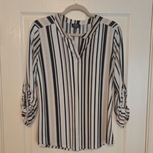 Jones New York Vertical Striped Tunic Size Large